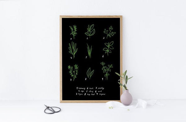 ANEK | BOTANICAL CHART HERBS | アートプリント/ポスター (50x70cm)【北欧 カフェ レストラン インテリア おしゃれ】