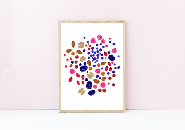 ANEK | BERRIES & NUTS - FOOD PRINT | アートプリント/ポスター (50x70cm)