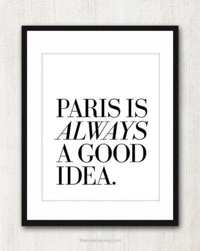 THE LOVE SHOP | PARIS IS ALWAYS A GOOD IDEA | A4 アートプリント/ポスター