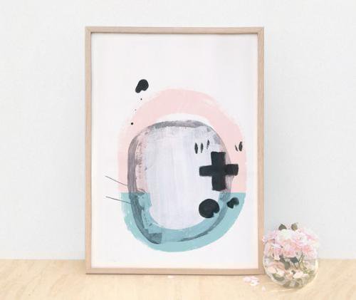 AMMIKI | MODERN ABSTRACT GICLEE PRINT - SOUND | A3 アートプリント/ポスター【北欧 リビング インテリア おしゃれ】