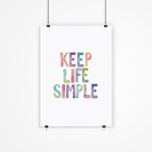 THE MOTIVATED TYPE | KEEP LIFE SIMPLE (colour) | A3 アートプリント/ポスター