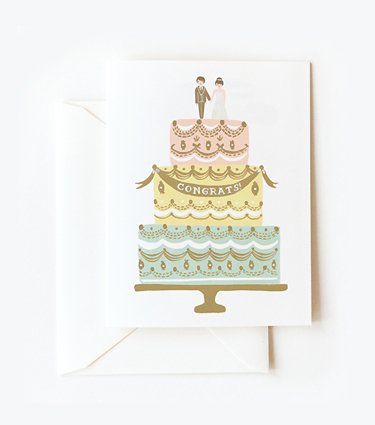 RIFLE PAPER CO. | CONGRATS WEDDING CAKE | ウェディング (NO.GCW001) | グリーティングカード