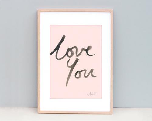 AMMIKI | LOVE YOU ART PRINT | A3 アートプリント/ポスター