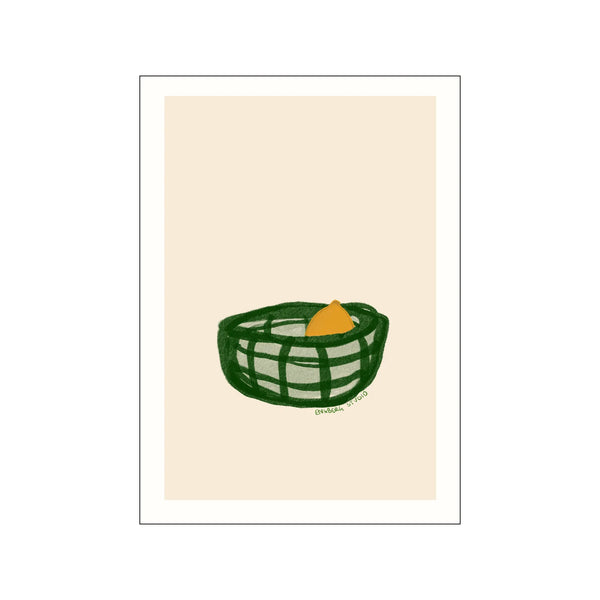 Engberg Studio | A lemon in a basket- Cream | アートプリント/アートポスター 北欧 イラスト【受注発注/納期約2ヶ月】