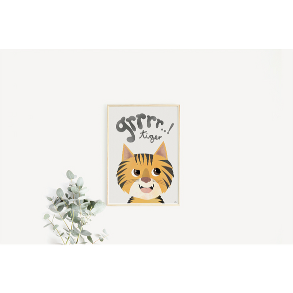 Willero Illustration | Tiger | 50x70cm アートプリント/ポスター | 北欧 シンプル アート インテリア おしゃれ