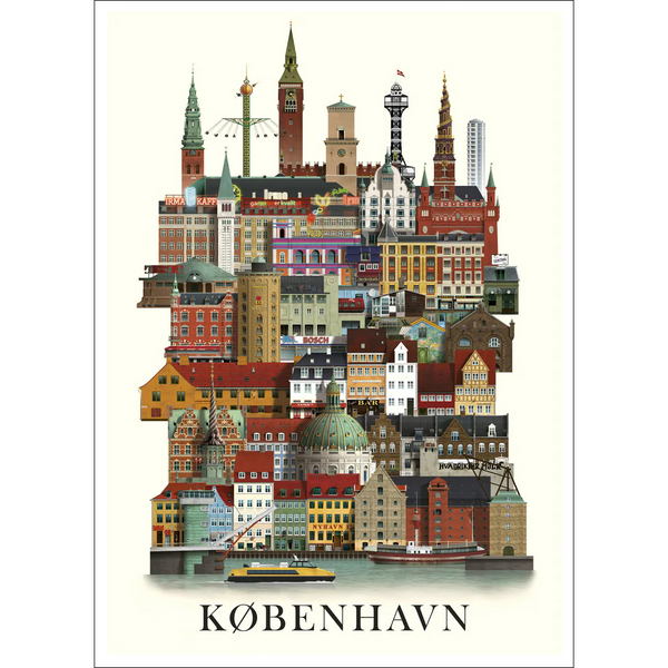 Martin Schwartz | Kobenhavn | A3 アートプリント/アートポスター 北欧 デンマーク 都市ポスター