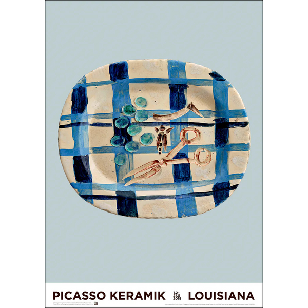 LOUISIANA | PABLO PICASSO - STILL-LIFE WITH A BUNCH OF GRAPES AND SCISSORS (1948) | A3 アートプリント/ポスター