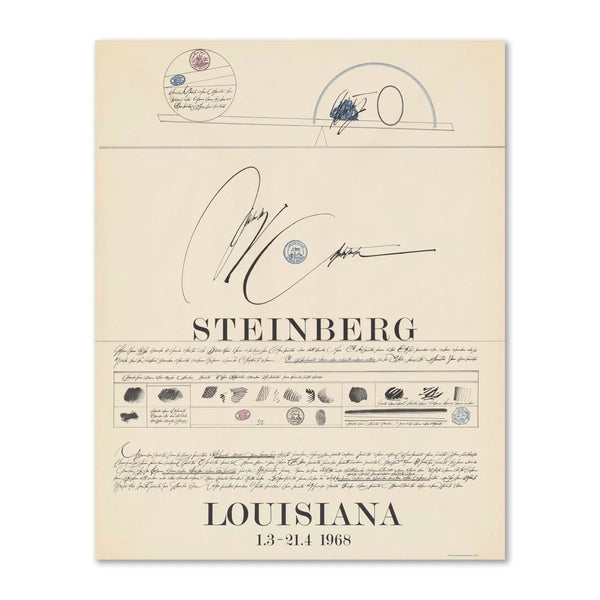 LOUISIANA | SAUL STEINBERG - UNTITLED (1968) | 57.5x72.8cm アートポスター 北欧 デンマーク ルイジアナ美術館