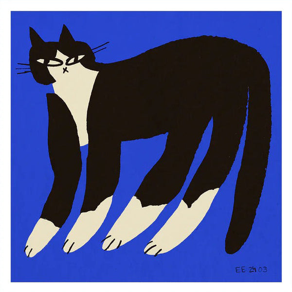 THE POSTER CLUB x Eniko Katalin Eged | Cat in Blue | 50x50cm アートプリント/アートポスター 北欧 デンマーク