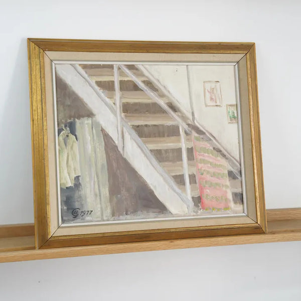BJORN GYLLENHAMMAR (ビョルン・ジレンハマー) | Staircase | Oil painting 油絵 北欧 スウェーデン ミッドセンチュリー MDC