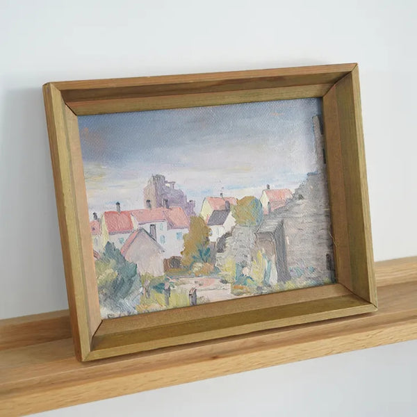 ER.OLSSON. (ER.オルソン) | Visby City | Oil painting 油絵 北欧 スウェーデン ミッドセンチュリー MDC