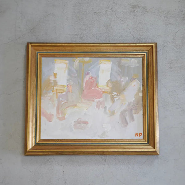 RAGNAR PERSON (ラグナル・パーソン) | In the Train Compartment | Oil painting 油絵 北欧 スウェーデン ミッドセンチュリー MDC