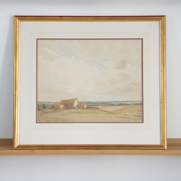 CHARLES E.W. PANNELL (チャールズ E.W.・パンネル) | Clouds in a Landscape | Watercolour 水彩画 英国 イギリス ミッドセンチュリー