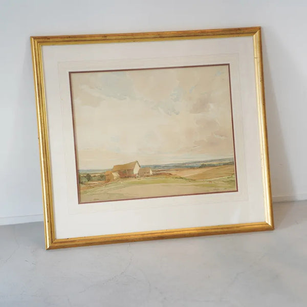 CHARLES E.W. PANNELL (チャールズ E.W.・パンネル) | Clouds in a Landscape | Watercolour 水彩画 英国 イギリス ミッドセンチュリー