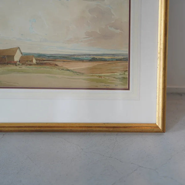 CHARLES E.W. PANNELL (チャールズ E.W.・パンネル) | Clouds in a Landscape | Watercolour 水彩画 英国 イギリス ミッドセンチュリー