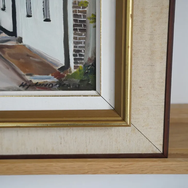 HJALMAR LINDBLOM (ヤルマール・リンドブロム) | Alabodarna | Oil painting 油絵 北欧 スウェーデン ミッドセンチュリー MDC