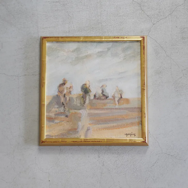 IVAR MORSING (イーヴァル・モールシン) | Ute pa piren | Oil painting 油絵 北欧 スウェーデン ミッドセンチュリー MDC