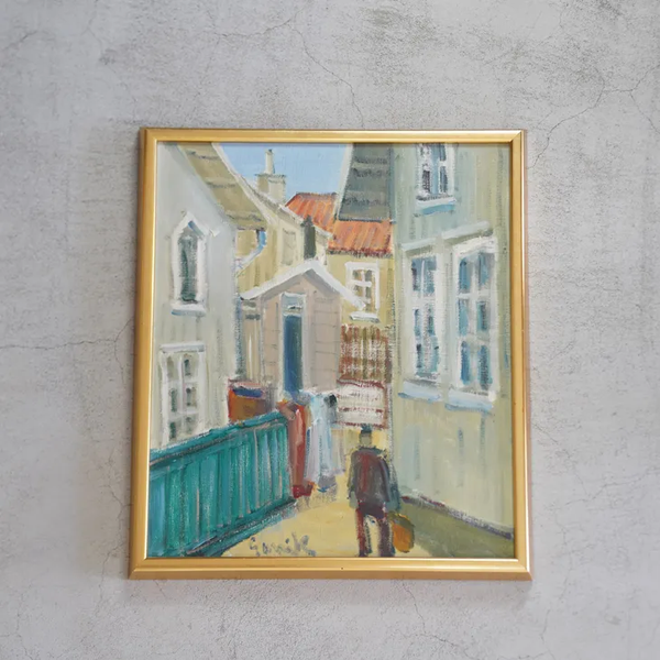 TAGE GARVIK (ターゲ・ガーヴィック) | Stryso-Tangen | Oil painting 油絵 北欧 スウェーデン ミッドセンチュリー MDC