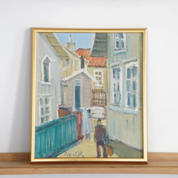 TAGE GARVIK (ターゲ・ガーヴィック) | Stryso-Tangen | Oil painting 油絵 北欧 スウェーデン ミッドセンチュリー MDC