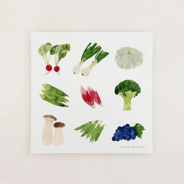 a good view | VEGETABLES | 北欧 アートポスター ベジタブルズ おしゃれ リビング 青山佳世 KAYO AOYAMA