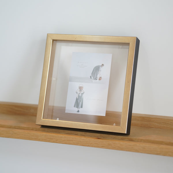 A.P.J. | クリアボックスフレーム 正方形サイズ 20角 30角 (シャンパンゴールド/ヘアラインシルバー) | 木製額縁