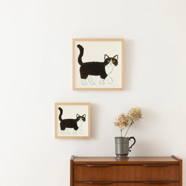 a good view | ハチワレ (ivory) | 北欧 アートポスター おしゃれ リビング 米津祐介