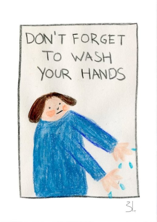 BLANCA GOMEZ | DON'T FORGET TO WASH YOUR HANDS | アートプリント/ポスター 北欧 スペイン イラスト ブランカゴメス