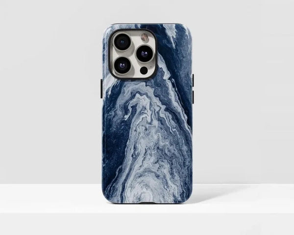 SUGARLOAF GRAPHICS | DARK BLUE MARBLE | MagSafe iPhoneケース (iPhone 16/16 pro/16 pro max/15)