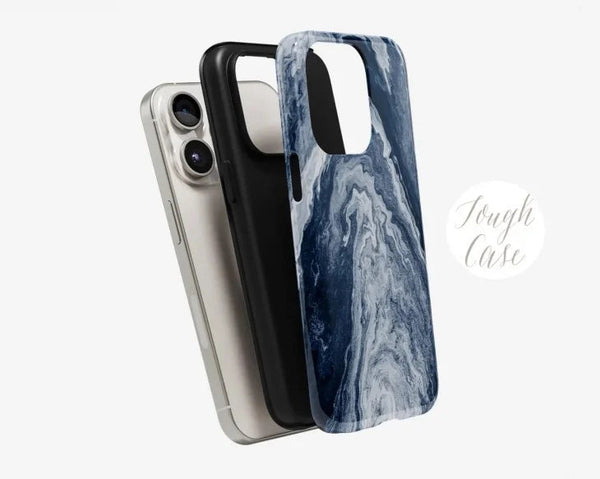 SUGARLOAF GRAPHICS | DARK BLUE MARBLE | MagSafe iPhoneケース (iPhone 16/16 pro/16 pro max/15)
