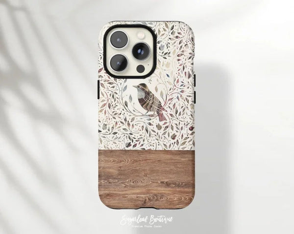 SUGARLOAF GRAPHICS | BOHO BIRD LEAF | MagSafe iPhoneケース (iPhone 16/16 pro/16 pro max/15)