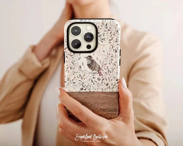 SUGARLOAF GRAPHICS | BOHO BIRD LEAF | MagSafe iPhoneケース (iPhone 16/16 pro/16 pro max/15)