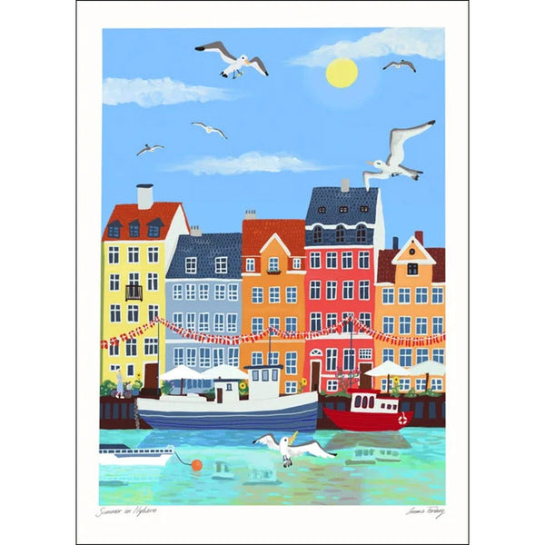 Emma Forsberg | Summer in Nyhavn | アートプリント/アートポスター 北欧 デンマーク 風景
